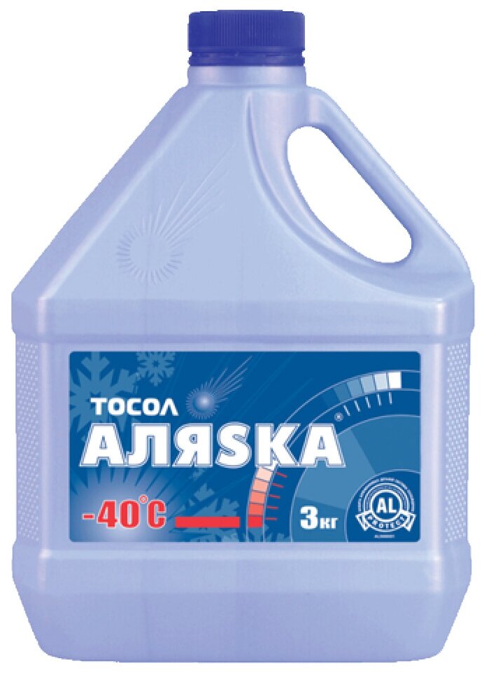 Тосол Аляска А-40 готовый -40C синий 3 Кг
